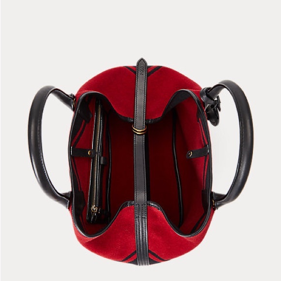 Ralph Lauren Wool-Blend Graphic Medium Bellport Tote - Picture 4 of 8